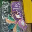 4 Pcs Mardi Gras Table Decorations Wooden Mask Purple Golden Green Carnival Tiered Tray Decor Mardi Gras Centerpieces Decorative Mask Block Signs Gifts for Masquerade Party Home Kitchen