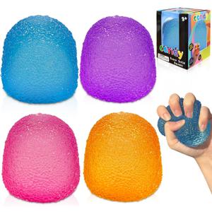 4PCS Stress Balls,Squishy Fidget Toys for Kids and Adults, Super Solid Sugar Balls for Classroom Prize Favors Easter Basket Stuffers & Easter Gifts