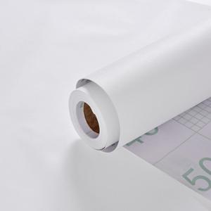 White Peel and Stick Countertops Removable Wallpaper Thicken Vinyl Modern Matte Textured Solid Color Self-Adhesive Contact Paper for Bedroom Kitchen Cabinet (24"x393")