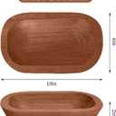 15 Pcs Wood Dough Bowls Bulk 10 Inches Rustic Vintage Bowl, Large