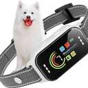 JEUJE Dog Bark Collar,Bark Collar for Large Medium Small Dogs, Anti Barking Training Collar with 7-Level Sensitivity + 5 Safety Modes Humane Training System-White