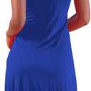 pinziko Women's Summer Swimsuit Beach Dress Bathing Suit Cover Up Vacation Fringe Dresses (Blue)