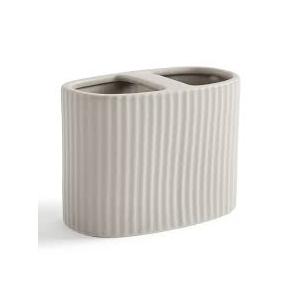 Ceramic Ribbed Electric Toothbrush Holder Bathroom Caddy Storage Multifunction