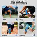 20 PCS Waterproof Kinesiology Tape for Shoulders/Knees,Precut Strips for Knee Pain Relief & Stability Support, Latex-Free Hypoallergenic Sports Athletic Tape Knee Brace (Black and Beige)