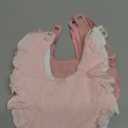 Baby Muslin Bibs,6 Pcs Drool Bandana Bibs for Baby Girl Drooling and Teething,Soft and Absorbent Cotton for Newborn (Pink & White)