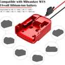 2 Packs Power Wheel Adapter for Milwaukee M18 Battery Adapter 18V Power Wheel Battery Converter with Fuse & Switch & Wire Terminals 12AWG Wire for DIY Ride On Truck and Rc Toys