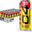 C4 Energy Drink, Strawberry Watermelon Ice, 16oz | Pack of 24 | Sugar Free | Pre Workout | No Artificial Colors, BB 02/2027