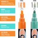 Chalk Markers 24 Pack, 6 mm Reversible Bullet & Chisel Tip, Liquid Chalk Pens for Glass, Windows & Chalkboards,19 Vibrant + 5 Metallic Colors, Wet Erase, Low Odor, Non Toxic Art Markers