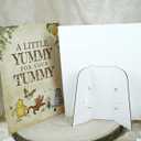 2 x 6PCS Winnie Table Sign with Stand, A Little YUMMY FOR YOUR TUMMY, Winnie Baby Shower Decorations, Classic Pooh Party Supplies, Vintage Winnie 8x10INCH