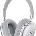 havit Space S1 Hybrid Adaptive Noise Cancelling Headphones, 100H Playtime, 45dB ANC, Bluetooth 6.0, LHDC Hi-Res Audio, Over Ear Wireless Headphones with App EQ, Dual Device, for Travel, Office, Home (Silver)