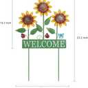hogardeck Garden Decor for Outside, Metal Sunflower Butterfly Decorative Garden Stakes for Spring Decor, Yard Art Welcome Sign for Outdoor Lawn Porch Pathway Backyard Patio Decorations
