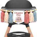 Upfirst Chapter One Highchair Banner - Storybook 1st Birthday Decorations Sign Banner,Wildflower Book Theme Tassel Banner,Anniversary Photo Background Props