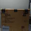 DMI Drop Arm Portable Toilet Commode, Extra-Wide Seat, 500 Pound Weight Capacity, Bucket with Lid Included, Adjustable Legs, Elderly Assistance Products, Grey