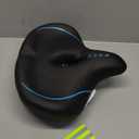 Oversized Bike Seat for Men & Women Comfort, Extra Wide Bicycle Seat Cushion, Comfortable Soft Padded, Large Replacement Saddle for Peloton, Stationary Exercise Bike, Cruiser, City Bike, Ebike (Blue)