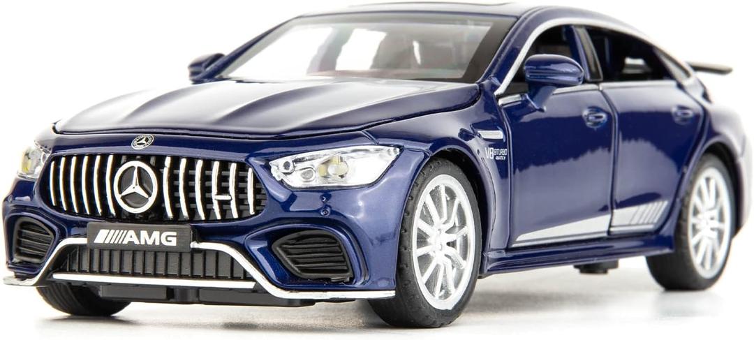 WAKAKAC 1/32 Diecast Car AMG GT63 Model Car Pull Back with Sound and Light Toy Car for Boys Girls Adult Gift(Blue)