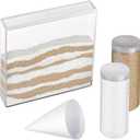 Lillian Rose Acrylic Unity Ceremony Set with 2 Containers of Colored Sand, 1.25", Clear,US852 B