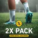 Maestro Soccer Grip Socks for Men and Women with Non-Slip Pads - Anti-Slip Socks Ideal for Football, Basketball, Sports - 3 Packs, Size 8-8.5