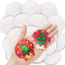 36PCS Natural Scallop Shells for Crafts, 2-3 Inch White Sea Shells for Decorating, Genuine Beach Seashells for DIY Craft Making, Painting, Cooking, Ocean Themed Party Supplies & Decorations