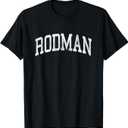 Rodman New York NY Vintage Athletic Sports Design TShirt, Size S