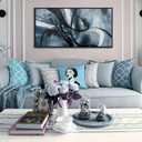 YDYSUNE Abstract Wall Art - Black Canvas Wall Decor Graffiti Lines Simple Art Modern Minimalist Artwork Prints Picture Contemporary Bedroom Living Room Office Decoration Framed Easy To Hang 20x40 Inch