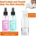 30 Pack 2 oz Fine Mist Mini Clear Spray Bottles with Pump Spray Cap - for Essential Oils, Travel, Perfumes - Refillable & Reusable Empty Plastic Bottles Travel Bottle