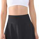 Cosmolle Womens Tennis Skirts High Waisted Tummy Control Pleated Golf Skorts with Shorts Pockets for Workout, Pickleball (Black, M)