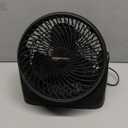 Amazon Basics Air Circulator Desk Fan for Bedroom, Home and Office, 90-Degree Tilt Head, 3 Speed Settings, Cooling, 35 Watts, Black, 11.1"W x 6.3"D x 10.9"H