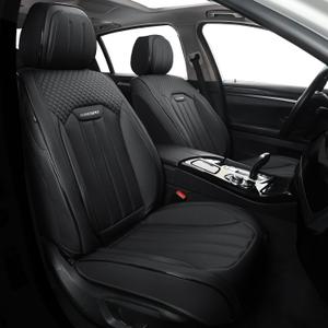 Car Seat Covers Full Set, Leather Seat Cover for Cars, 5 Seats Waterproof Automotive Seat Covers Fit Toyota Rav4 Camry Corolla Cruze CRV Accord, Black