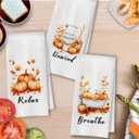 Fall Pumpkin Hand Towels for Bathroom 16x24 Inch, Fall Pumpkin Bathroom Decor, Relax Unwind Breath Autumn Decorative Hand Towels for Bath Room Washroom Set of 3