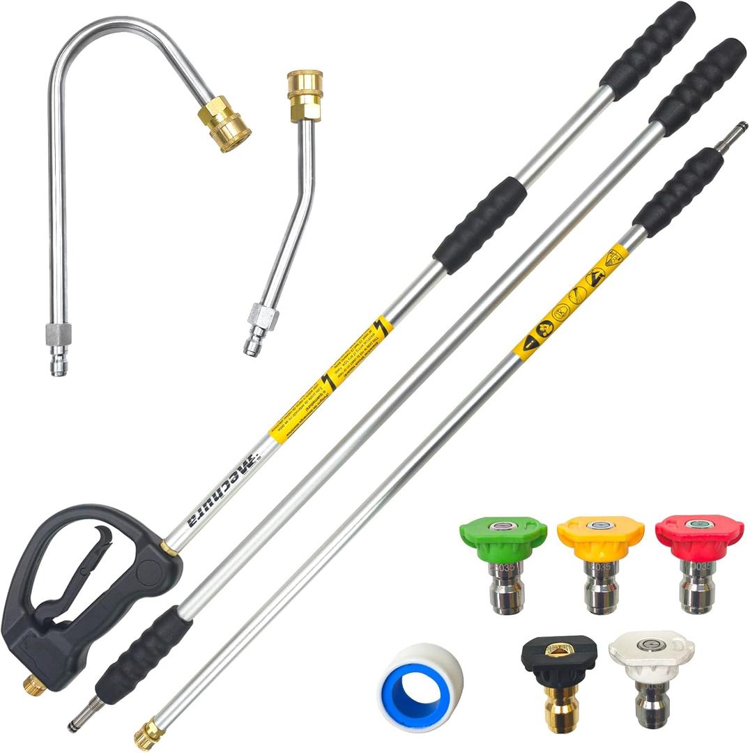 9 FT Pressure Washer Extension Wand with Handle Gun, 4000 PSI