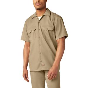 Dickies Men’s Short Sleeve Work Shirt – Durable Twill Button Down Shirts for Men, Lightweight Uniform for Daily Wear