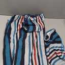 ANYOO Cotton Hammock Portable Camping Hammocks for Hanging Sturdy Garden Comfortable Fabric Hammock with Tree Straps Up to 660lbs with Travel Bag for Camping Outdoor/Indoor Patio Backyard (Blue/White/Red Stripe), 106.3"L x 59.06"W