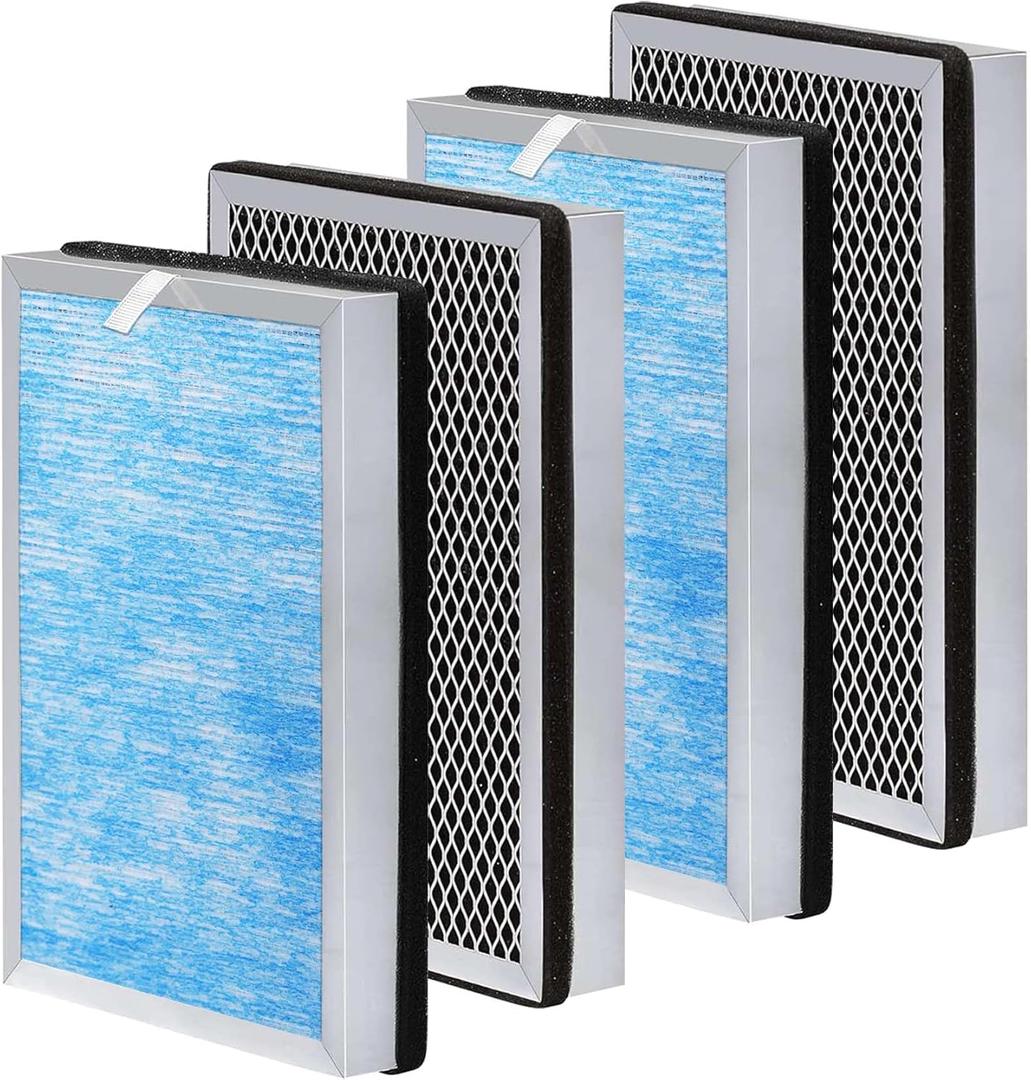 Upgraded 25 Replacement Filter Compatible with MA 25 S1/W1/B1 Air Purifier 4-in-1 Activated Carbon Air Filters Replacement (4 Pack Blue-Upgraded Version