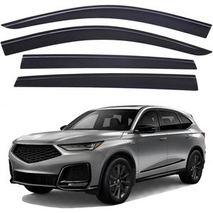Lightronic Extra Durable Outside-Mount Low-Profile Auto Vent Window Visors, Fits 2022-2025 Acura MDX, UV Protection Rain Guards, Original Wind Deflectors, Smoke, 4-Pcs