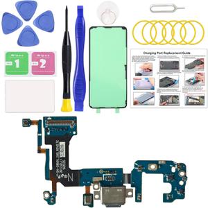 for Galaxy S8 USB Charging Board Port Replacement, Type C Dock Board Connector for Samsung S8 SM-G950U/U1/W/V with Tools & Instruction