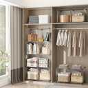 AWTATOS Closet Organizer 6 Cube Closet Storage Shelves DIY Stackable Clothes Storage Organizer Shelving for Closet Bedroom, Home, Translucent
