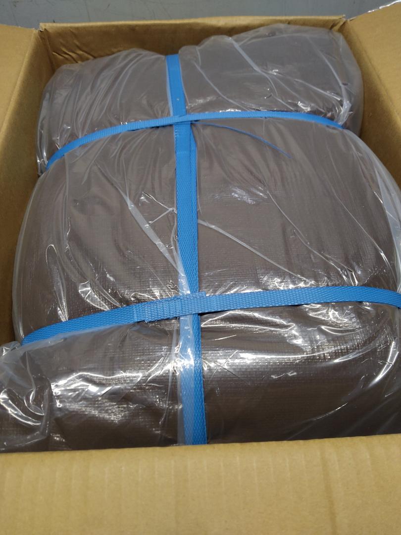 ATERET 4' x 20' Super Heavy Duty 16 Mil Brown Poly Tarp Cover - UV Resistant, Thick Waterproof, Rip and Tear Proof Tarpaulin with Grommets and Reinforced Edges