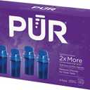3 x PUR Water Pitcher & Dispenser Replacement Filter 4-Pack, Genuine PUR Water Filter, 2-in-1 Powerful and Faster Filtration, 8-Month Value, Blue (PPF900Z4)
