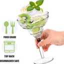 Youeon 6 Pack 12 Oz Hard Acrylic Margarita Glasses with Stem, Shatterproof Acrylic Wine Glasses, Reusable Wine Cups for Indoor and Outdoor Use, Perfect for Wedding, Party, Holiday
