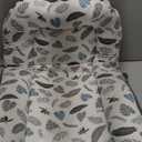 Baby Lounger Cover for Newborn 0-24 Months Soft Baby Nest Cover Organic Breathable Nest Lounger Pillow for Infants (White and Blue)