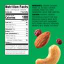 Emerald Nuts Cashews and Almonds with Dried Cranberries 7 Ct (1-Pack) | 100-Calorie Individual Packs of Nut Blend and Dried Fruit | Kosher Certified, Non-GMO, Contains No Artificial Preservatives, Flavors or Synthetic Colors (EXP 06/25/26)