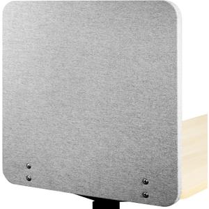 VIVO Clamp-on/Screw-on 24 x 24 inch Privacy Panel, Sound Absorbing Cubicle Desk Divider, Acoustic Partition, Gray, PP-1-V024G