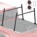 Truck Ladder Racks 1000Ibs Capacity Extendable Pick-Up Ladder Rack Universal Truck Bed Ladder Rack Heavy Duty Steel Non-Drilling for Kayak, Surfboard, Lumber, Ladder