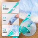 Duster Refill for Swiffer Duster, 30 Count Heavy Duty 2 Side 360 Duster Refills with 1 Handle, 4X Microfibers, Disposable Multi Surface Dusters for Cleaning
