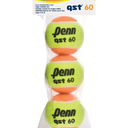 Penn QST 60 Tennis Balls - Youth Felt Orange Dot Tennis Balls for Beginners - 3 Ball Polybag