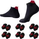 Women's White Heart Socks Summer Cute Casual Breathable Funny Low Cut Thin Cotton Ankle Socks Novelty