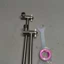 iFealClear All Metal 16" Shower Head Extension Arm, Solid Brass Shower Head Extender Adjustable Height Angle, G1/2 Universal Connection Stainless Steel Rain Showerhead Pipe, Lock Joint, Brushed Nickel