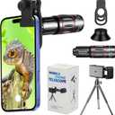 Phone Camera Lens Kit 28X Telephoto Lens for iPhone with E-Clip and Tripod,