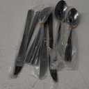 20 Pcs Black Silverware Set, Food-Grade Stainless Steel Flatware Set for 4, Square Cutlery Set, Mirror Polished Tableware Eating Utensils Set for Kitchen, Include Knife Fork Spoon Set,Dishwasher Safe