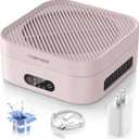 Air Purifiers for Home, TDBYWAE Air Purifier for Bedroom Up to 600 ft, H13 True HEPA Air Purifier for Pets Dust Dander Pollen Odor Smoke, with New Quiet Wind Wheel System, for Desk/Car/TravelPink